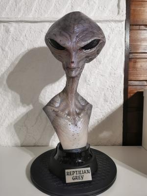 Buste 1/1 Reptilian Grey 56 cm ECC | Elites Creatures Collectibles