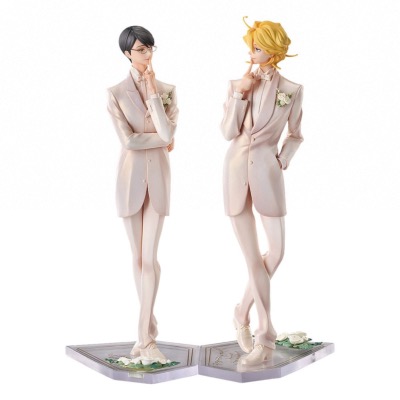Doukyusei pack 2 statuettes PVC 1/7 Hikaru Kusakabe & Licht Sajo: Wedding Ver. 24 cm I Orange Rouge