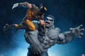 Marvel statuette Grey Hulk vs Wolverine 58 cm | SIDESHOW