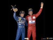 Ayrton Senna statuette 1/10 Deluxe Art Scale Alain Prost & Ayrton Senna (The Last Podium 1993) 27 cm | Iron Studios