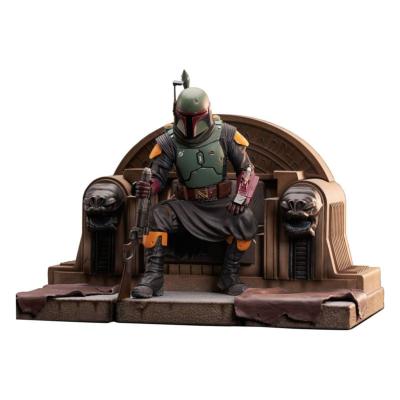 Star Wars: The Mandalorian statuette Premier Collection 1/7 Boba Fett on Throne 24 cm | GENTLE GIANT