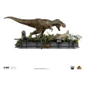 Jurassic Park statuette 1/20 Demi Art Scale T-Rex attacks Donald Gennaro 30 cm | IRON STUDIOS