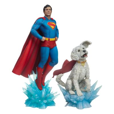 Superman (2025) statuettes Premium Format Superman 61 cm & Krypto 23 cm Bundle (2) - SIDESHOW