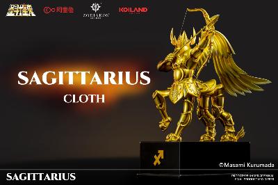 Sagittarius Cloth Aiolos Gold Saint Statue Totem Saint Seiya | Zodiakos Studio