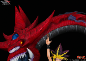 Yami Yugi et Slifer le dragon célèste Yu-Gi-Oh  |  Taka Corp.