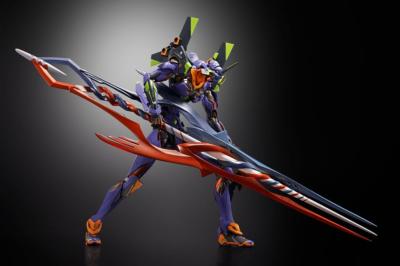 Neon Genesis Evangelion figurine Diecast Metal Build Eva Test Type-01 30th with the Spear of Gaius 22 cm | BANDAI