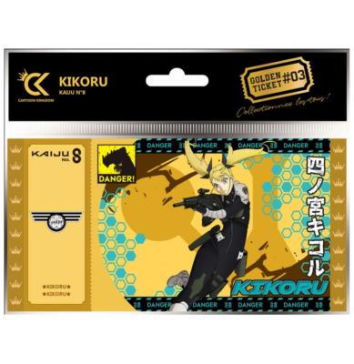 golden ticket Kikoru Shinomiyaserie kaiju n°8 cartoon kingdom