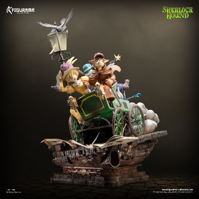 Sherlock Holmes 1/8 Diorama d’Élite Sherlock Hound, Watson et Mme Hudson Statue | Figurama Collectors