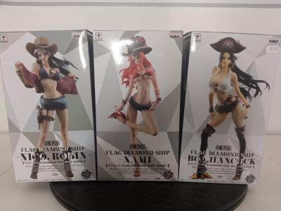 Lot de 3 Figurines Flag Diamond Ship - Nami - Boa Hancock - Nico Robin | Banpresto