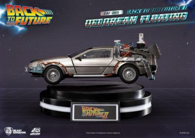 Back to the Future Statuette Egg Attack Floating Back to the Future II DeLorean Standard Version 20 cm | Beast Kingdom