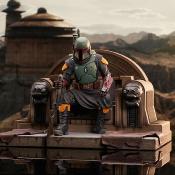 Star Wars: The Mandalorian statuette Premier Collection 1/7 Boba Fett on Throne 24 cm | GENTLE GIANT