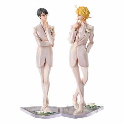 Doukyusei pack 2 statuettes PVC 1/7 Hikaru Kusakabe & Licht Sajo: Wedding Ver. 24 cm I Orange Rouge